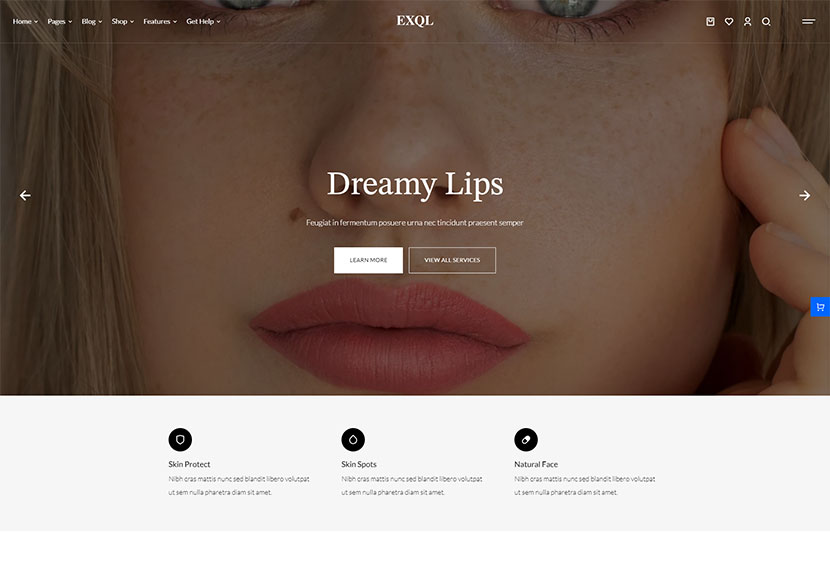 Exquil – Beauty Salon eCommerce Theme
