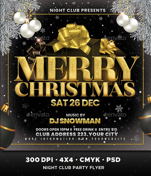 Christmas Party Flyer New