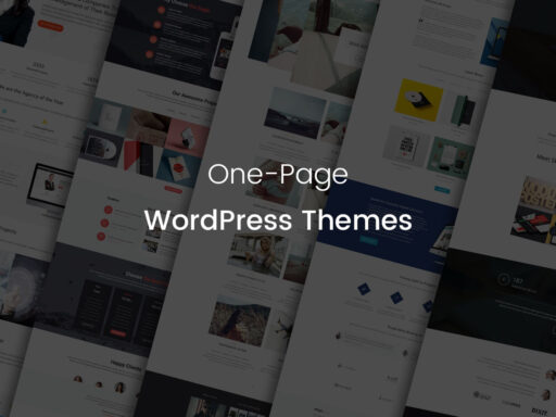 One Page WordPress Themes A Creative Collection