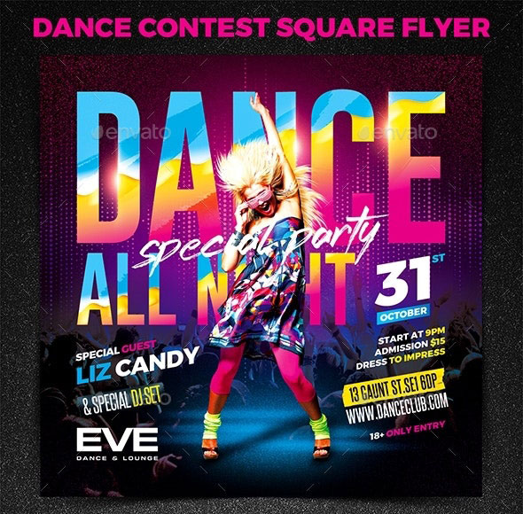 Dance Contest Square Flyer vol.2
