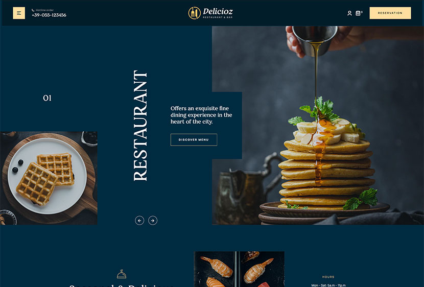Delicioz - Restaurant WordPress Theme