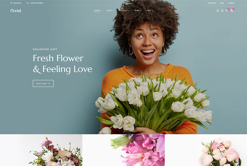 Florial – Flower Store WooCommerce WordPress Theme