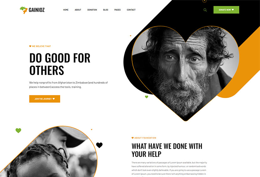 Gainioz - Charity & Donation WordPress Theme