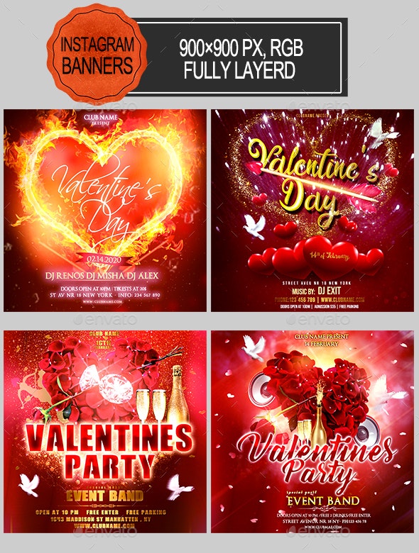 Valentines Day Instagram Banners