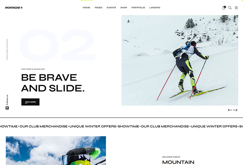 Montagne - Winter Sports & Ski Resort Theme