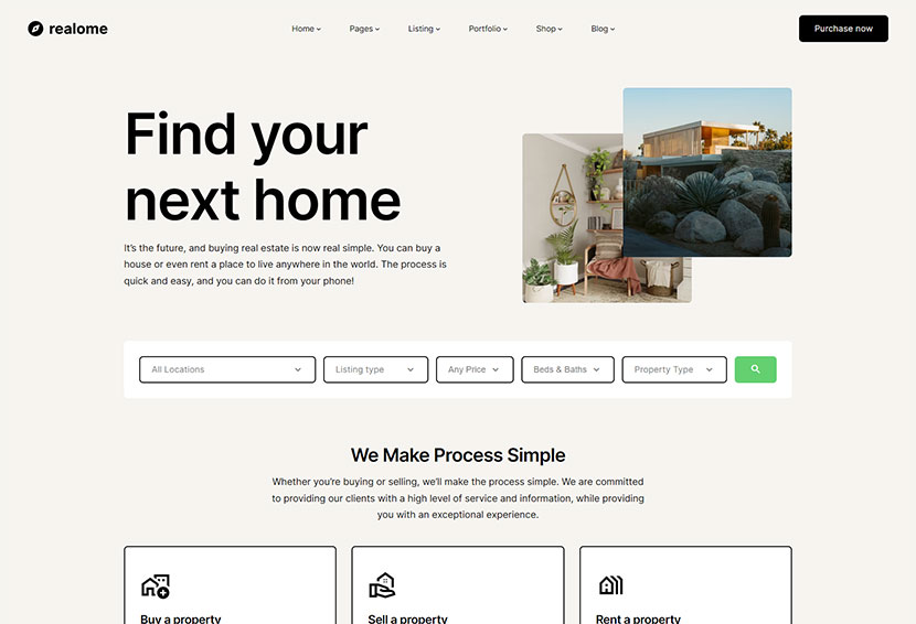 Realome - Real Estate and Realtor Block Theme