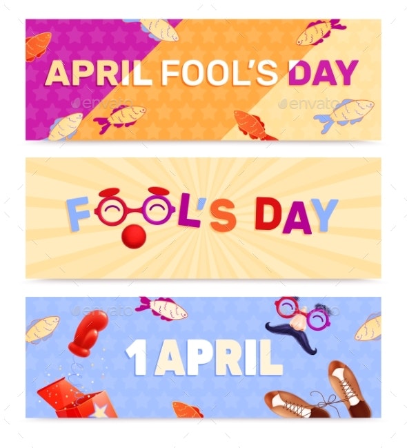 Fools Day Horizontal Banners