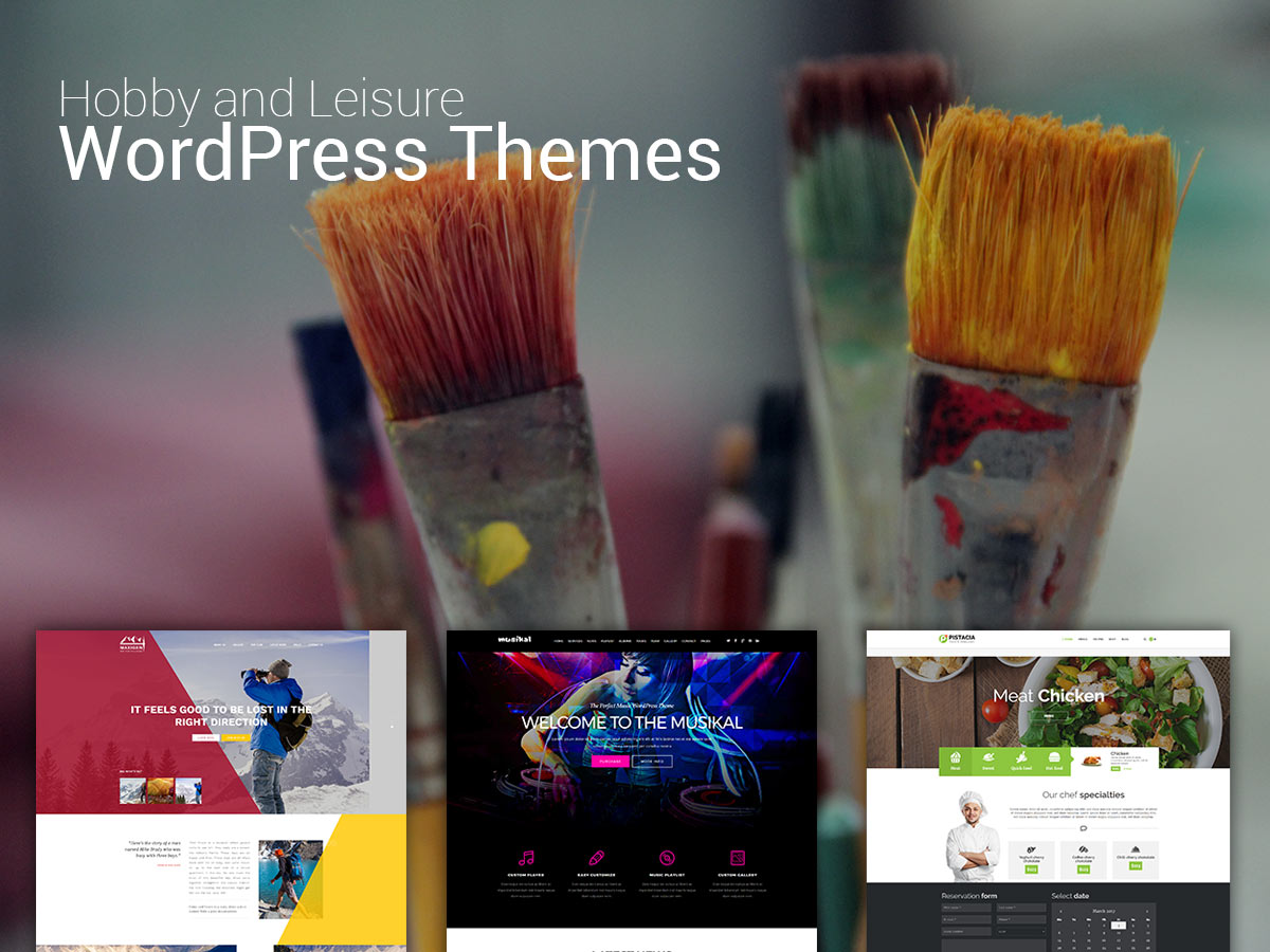 Hobby and Leisure WordPress Themes for March 2017