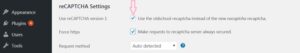 oldschool recaptcha settings