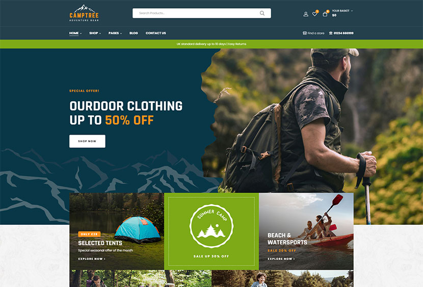Camptree - Outdoor WordPress Theme