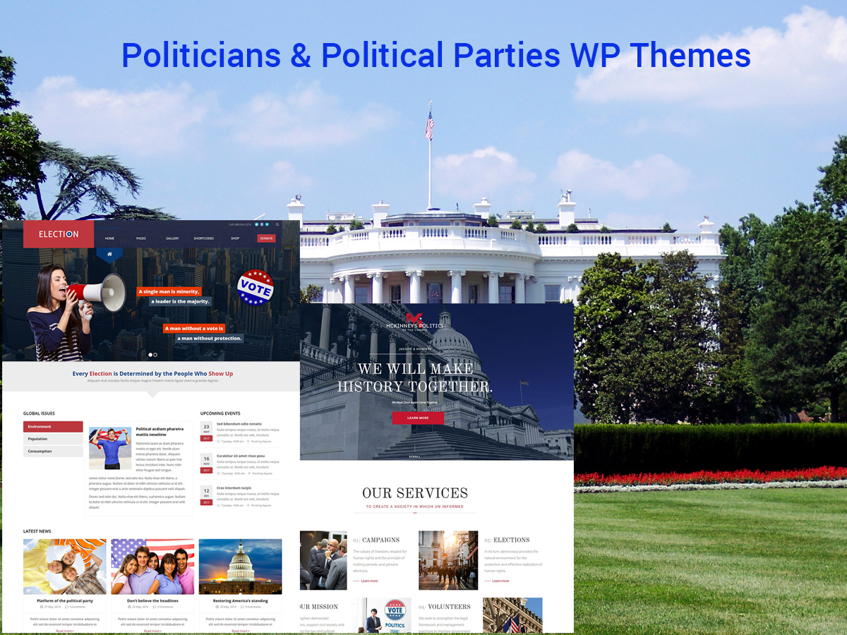 Politicians and Political Parties WordPress Themes – Pick Your Best One