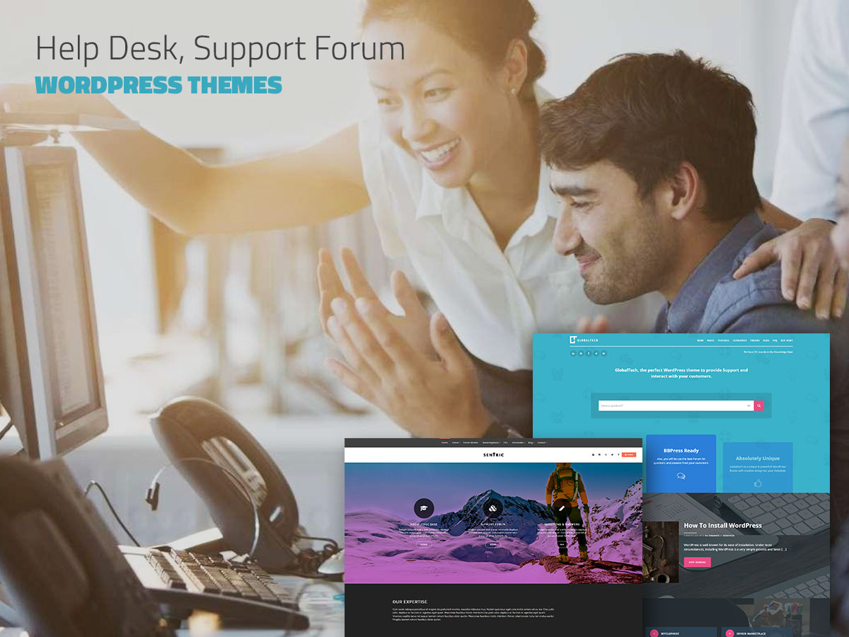 20 Helpdesk, Support Forum and Knowledge Base WordPress Themes - May 2017