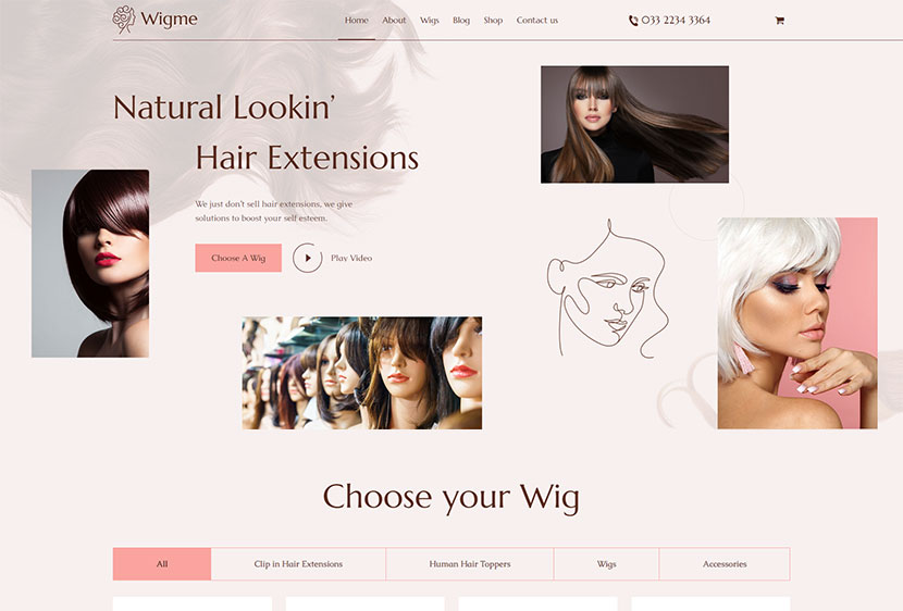 Wigme - Hairdresser, Beauty Shop WordPress Theme