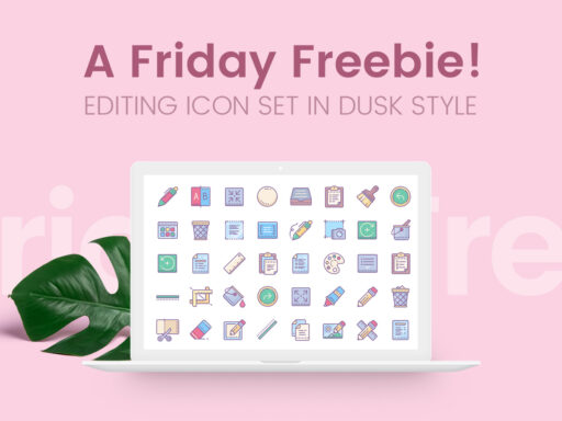 A Friday Freebie Editing Icon Set in Dusk Style