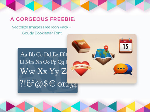 A Gorgeous Freebie Vectorize Images Free Icon Pack Goudy Bookletter  Font