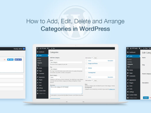 How to Add Edit Delete and Arrange Categories in WordPress