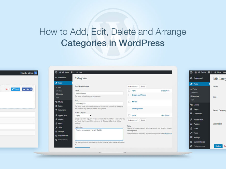 How to Add, Edit, Delete and Arrange Categories (WordPress) - WP Daddy