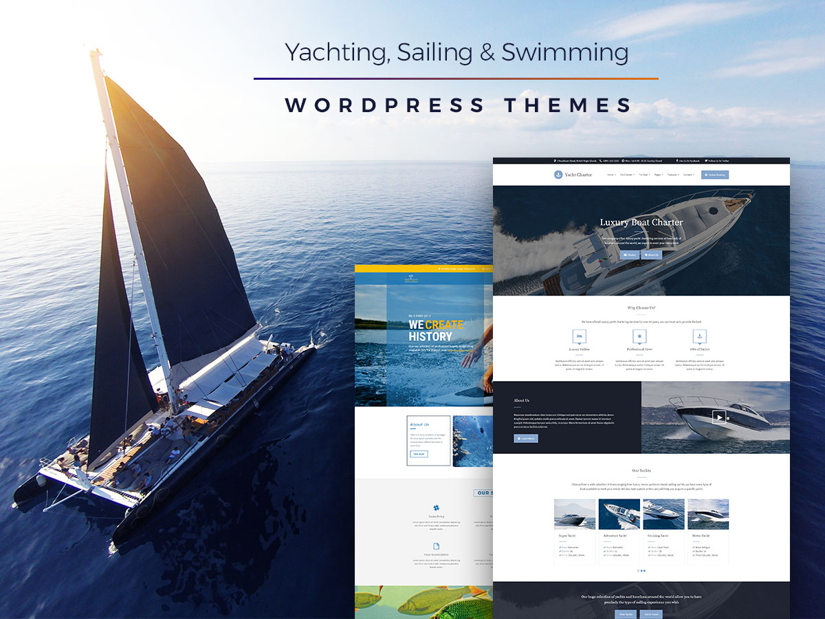 Yachting, Sailing and Swimming WordPress Themes for This Summer 2