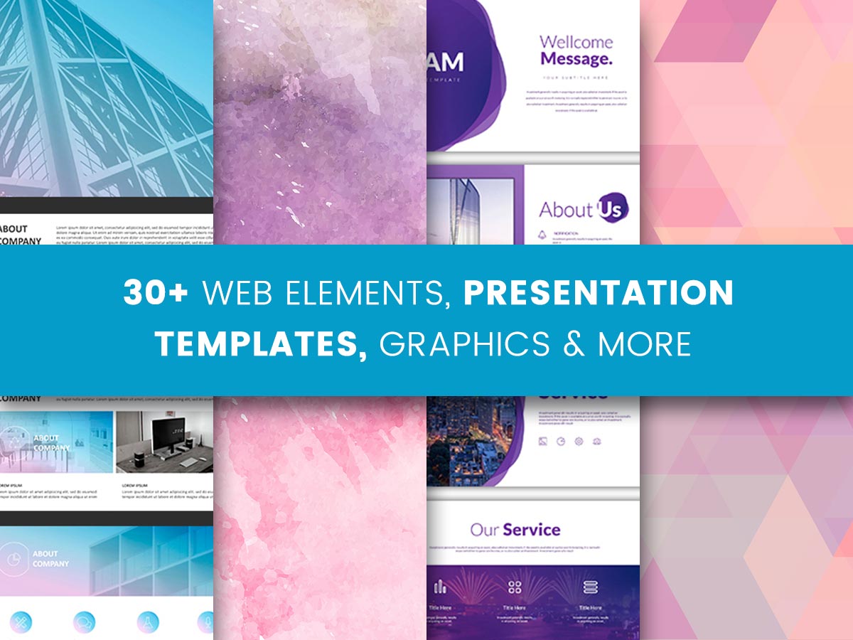 30+ Web Elements, Presentation Templates, Graphics, and More