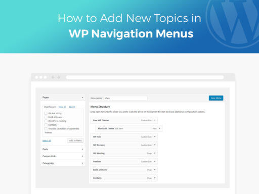 How to Add New Topics in WP Navigation Menus