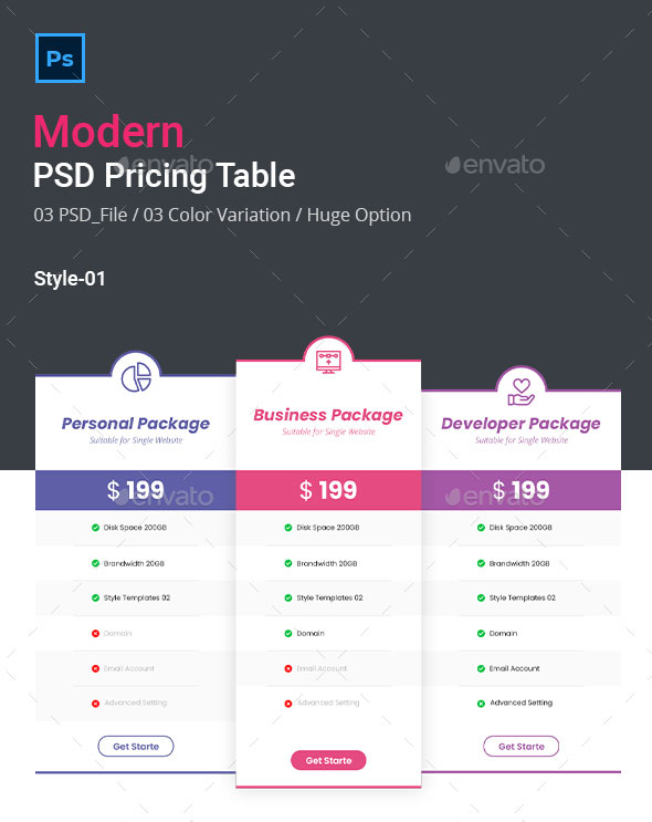 Modern Pricing Table