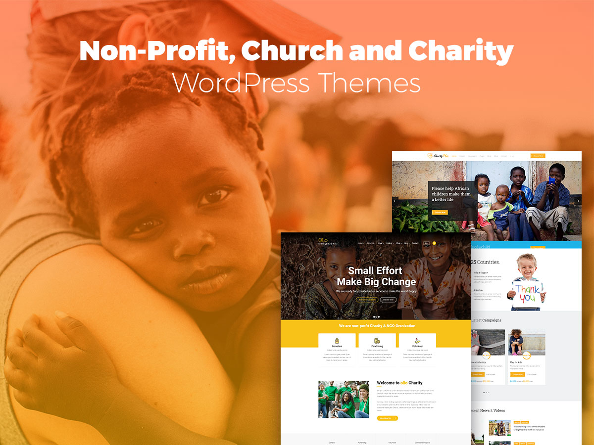 Non-Profit, Church and Charity WordPress Themes for Everyone Happy to Help