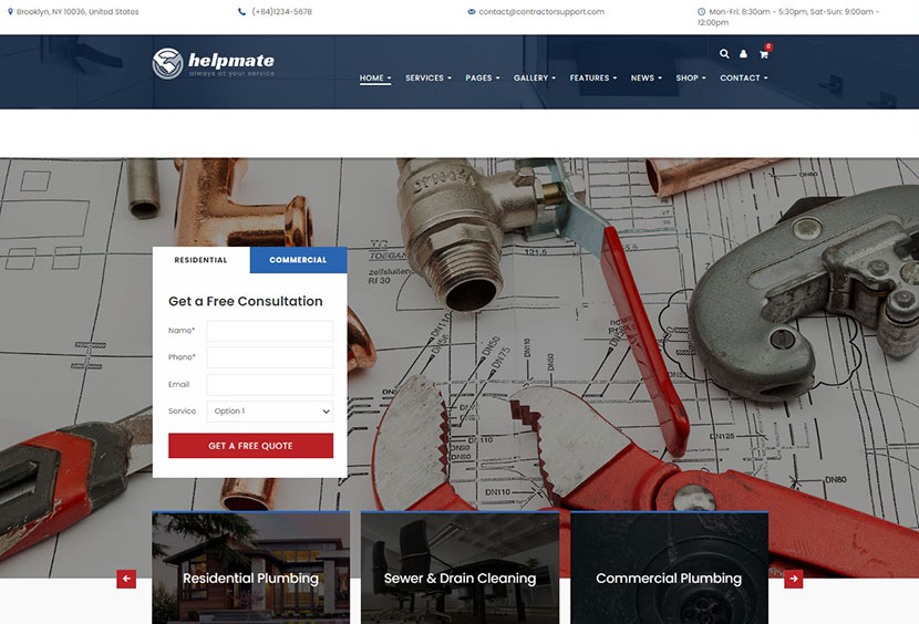 Helpmate  in  Maintenance WordPress Theme