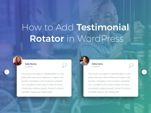 How to Add Testimonial Rotator in WordPress