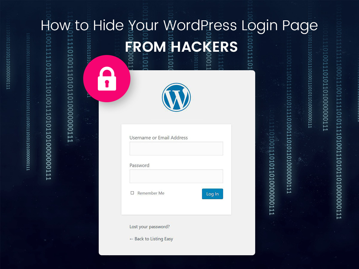 How to Hide Your WordPress Login Page From Hackers Readymade Solutions