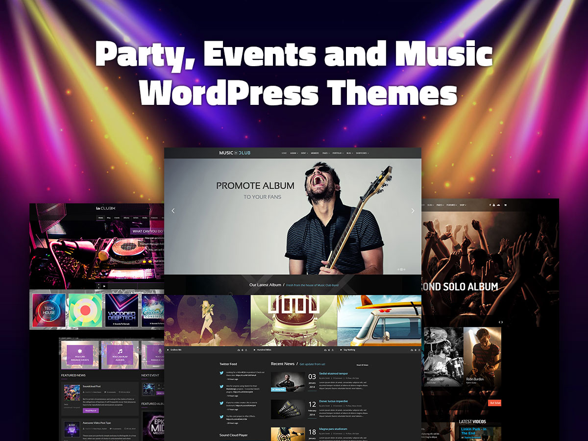 Party, Events and Music WordPress Themes for Entertainment Websites