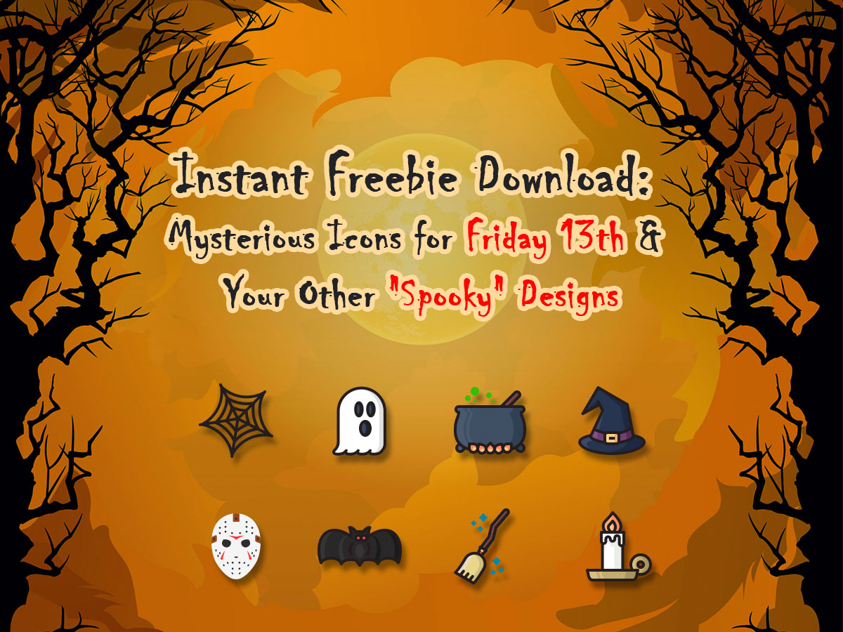 Instant Freebie Download Mysterious Icons for Friday th and Your Other Spooky Designs