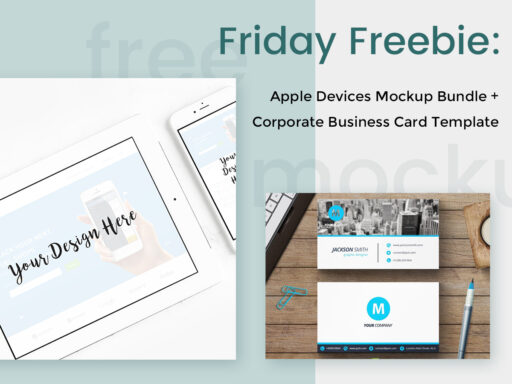 Friday Freebie Apple Devices Mockup Bundle Minimal Corporate Business Card Template