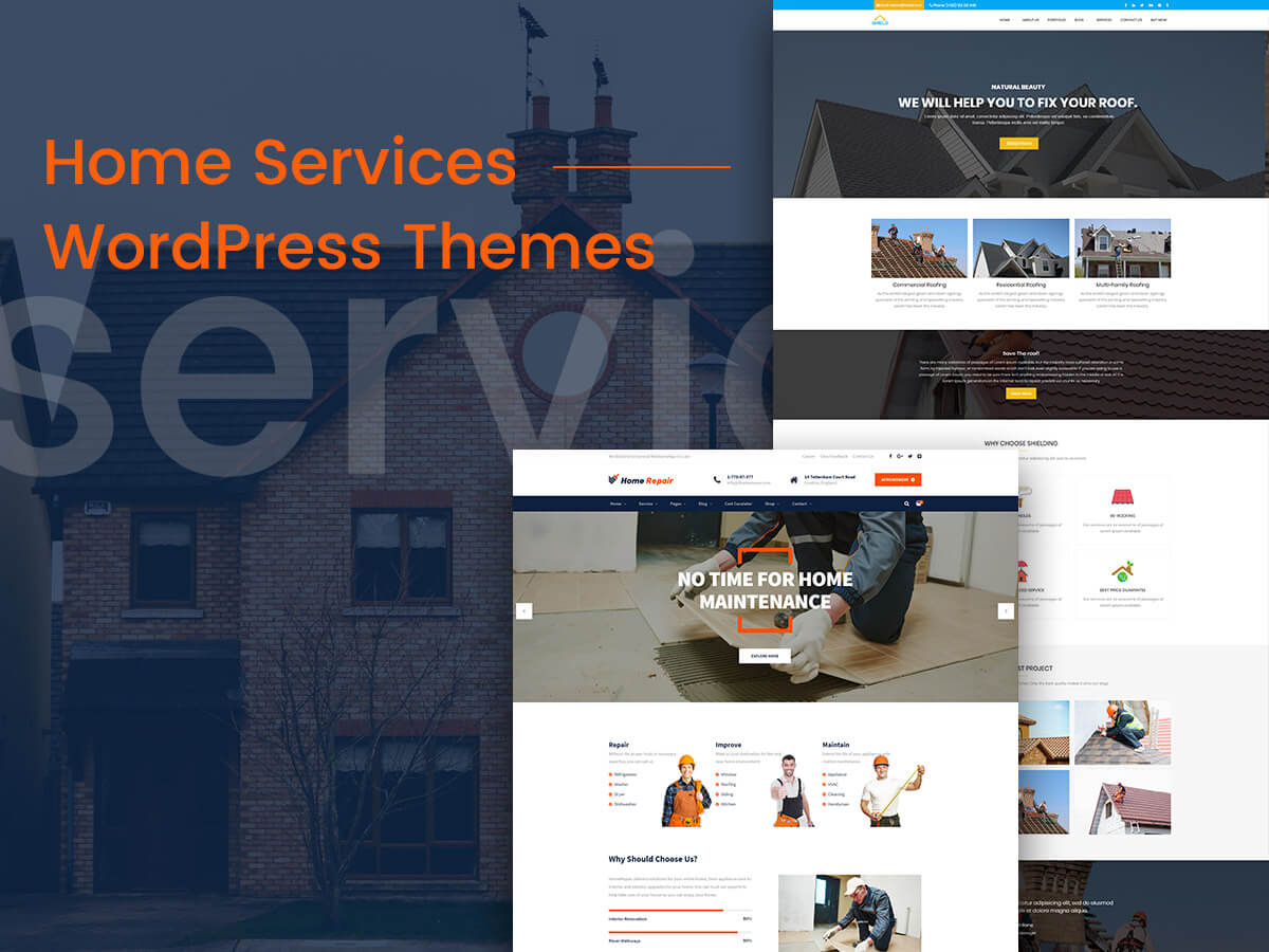Home Services WordPress Themes for Roof Repairmen, Plumbers, Electricians
