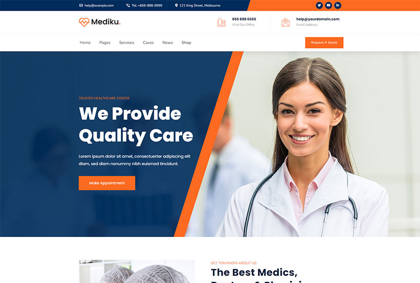 Mediku - Medical Health WordPress Theme