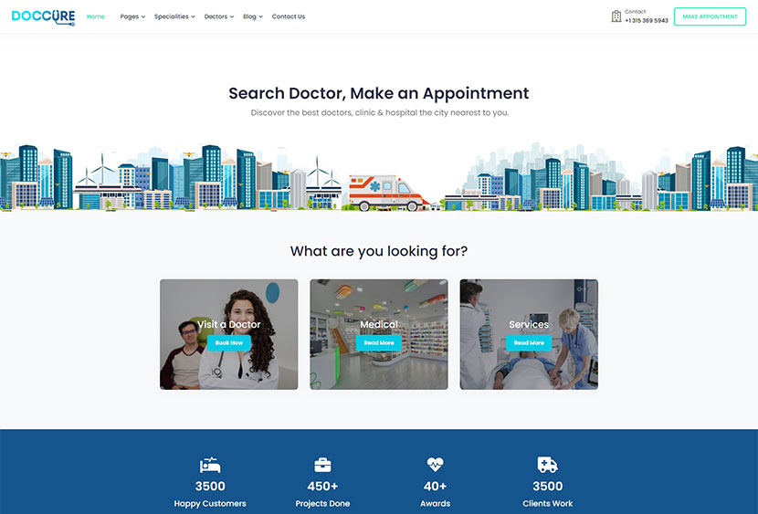 Doccure - Medical and Healthcare WordPress Theme