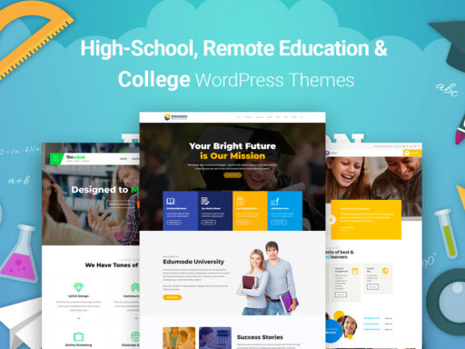 High School Remote Education and College WordPress Themes for March