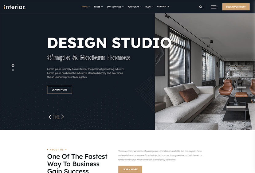 Interiar - Interior Design WordPress Theme