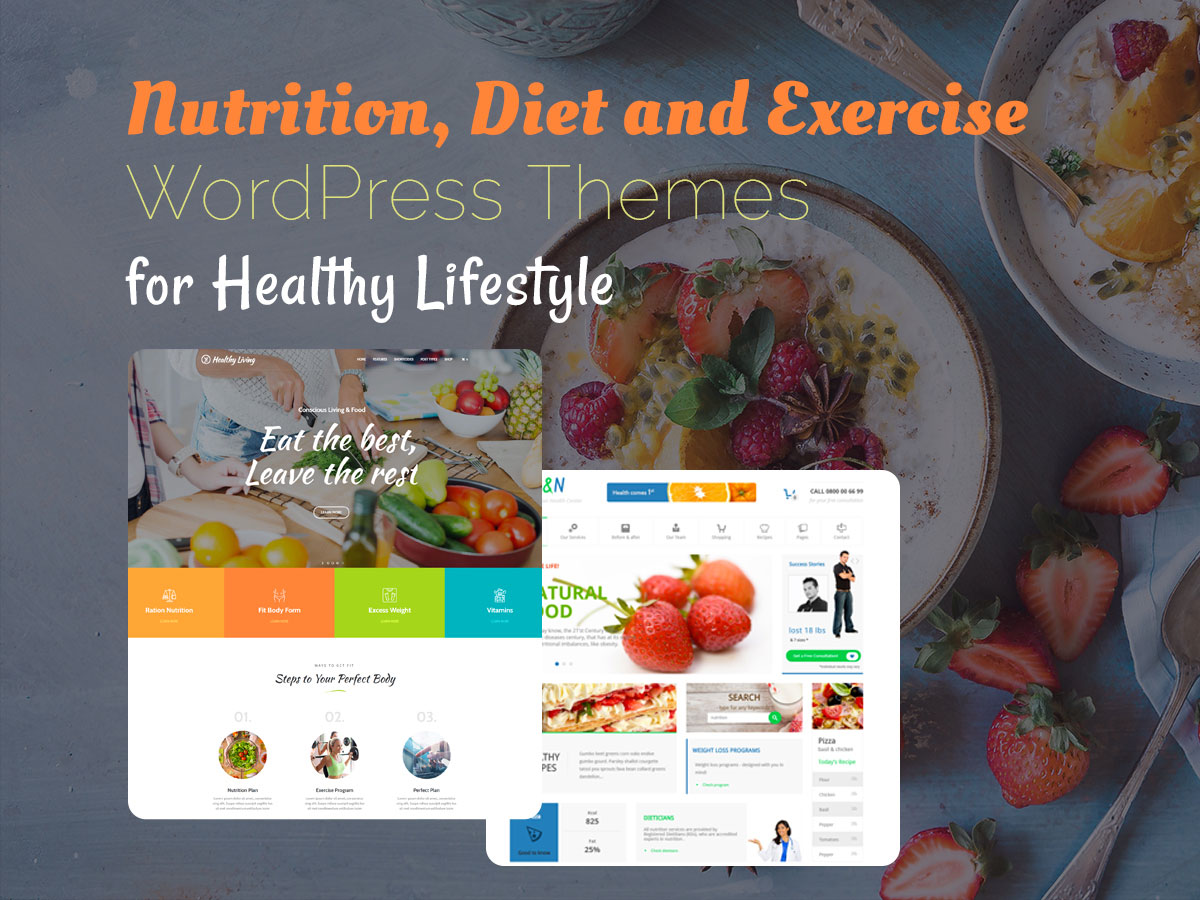 Nutrition Diet and Exercise WordPress Themes for Healthy Lifestyle