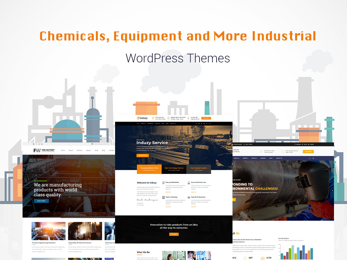 Chemicals, Equipment and More Industrial WordPress Themes