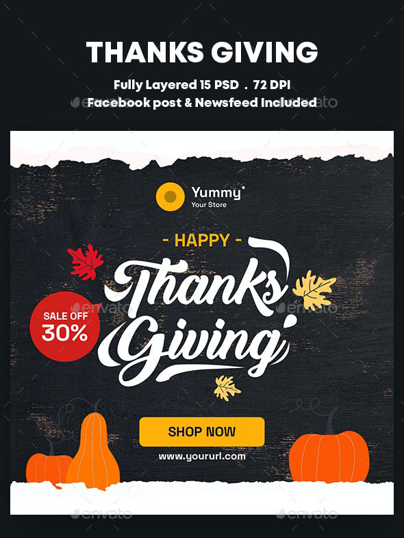 Thanks Giving Banners Ad
