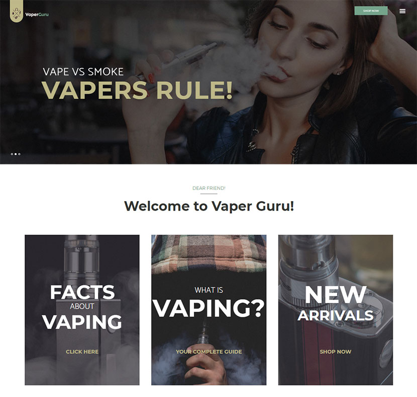 Alcohol, Tobacco and Vaping WordPress Themes - WP Daddy