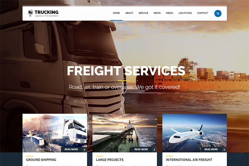 Logistic Cargo Trucking - Tema WordPress