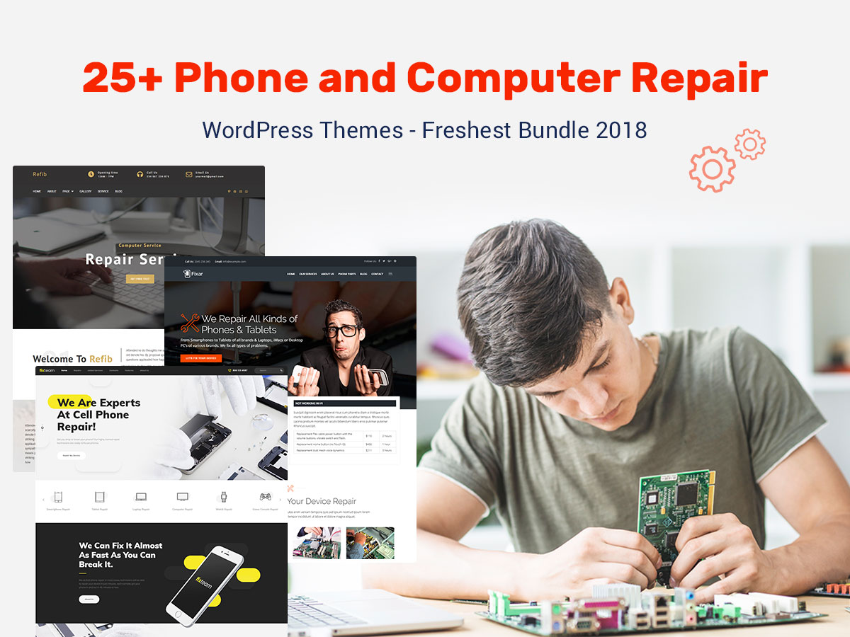 Phone and Computer Repair WordPress Themes Freshest Bundle