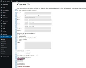 contact form builder sample form