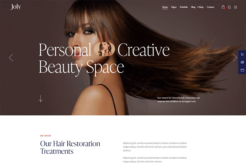 Joly - Hairdresser & Beauty Salon WordPress Theme