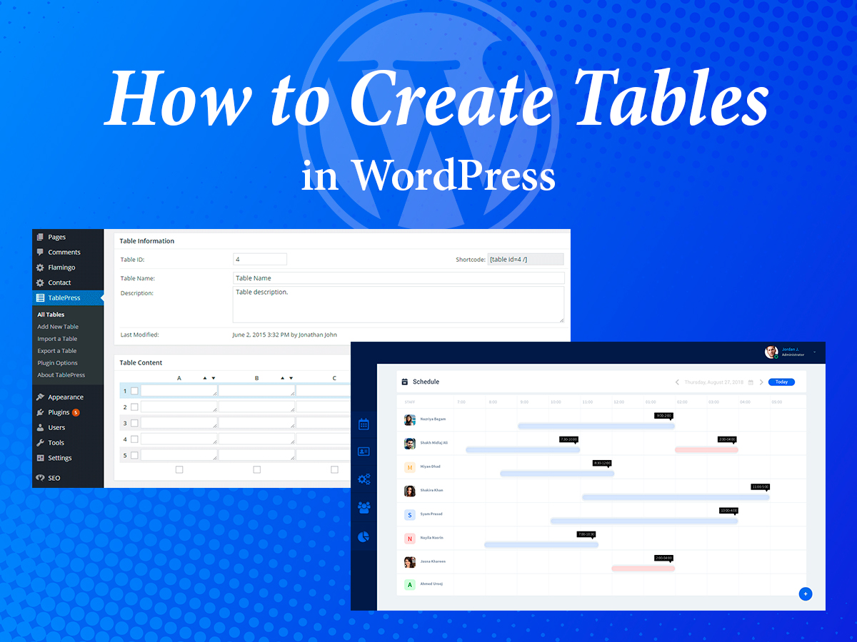 How To Make A Table In Wordpress