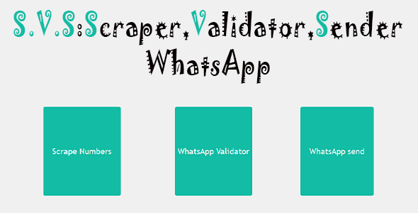 S.V.S Scraper, Validator, Sender