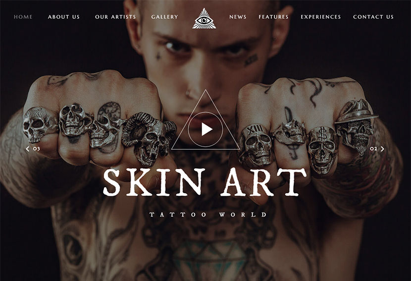 Tattoo Beauty Salon WordPress Theme #47004 - TemplateMonster