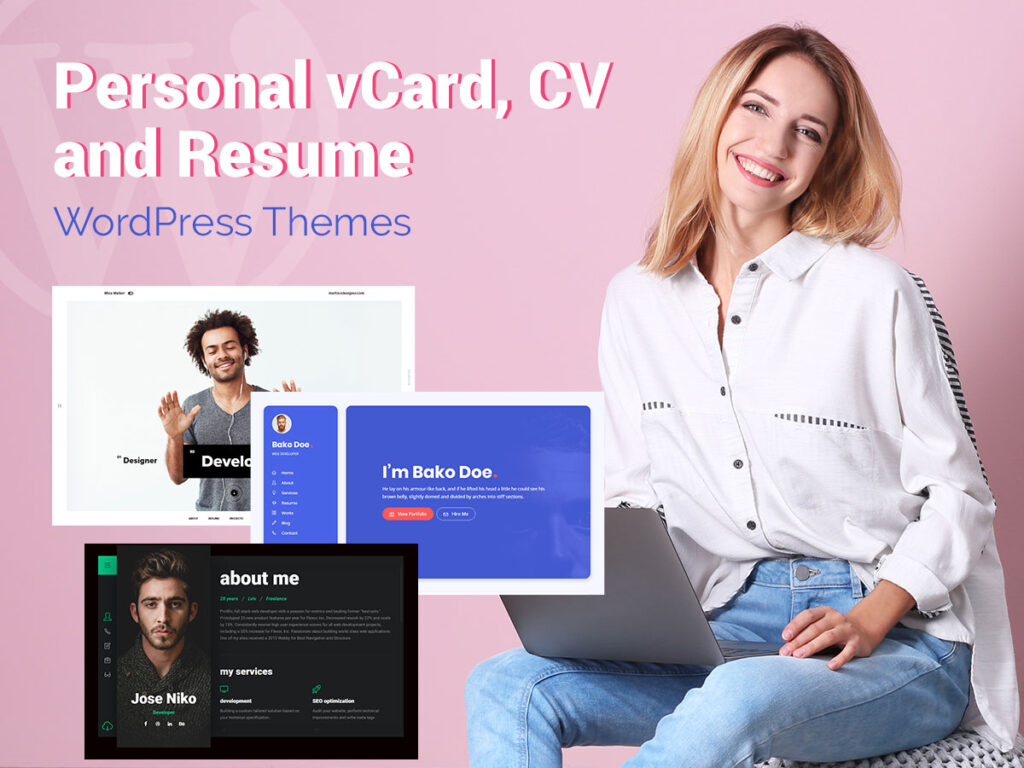 Personal vCard CV and Resume WordPress - Personal VCard CV And Resume WordPress Themes For Creative Freelancers 1024x768 