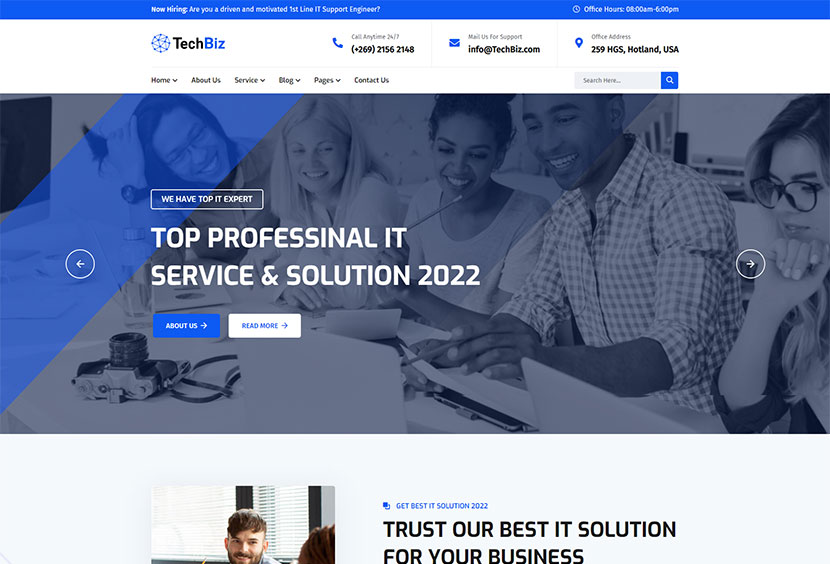 Techbiz - IT Solution Service WordPress Theme